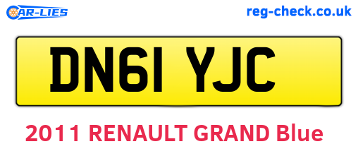 DN61YJC are the vehicle registration plates.