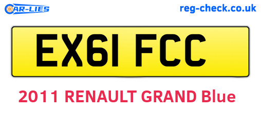 EX61FCC are the vehicle registration plates.