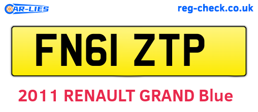 FN61ZTP are the vehicle registration plates.
