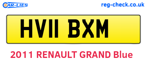 HV11BXM are the vehicle registration plates.
