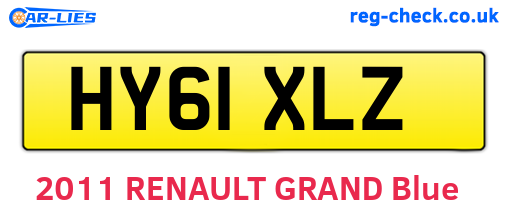 HY61XLZ are the vehicle registration plates.