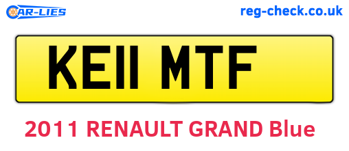 KE11MTF are the vehicle registration plates.