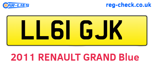 LL61GJK are the vehicle registration plates.