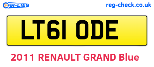 LT61ODE are the vehicle registration plates.