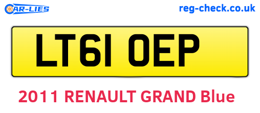 LT61OEP are the vehicle registration plates.