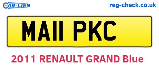 MA11PKC are the vehicle registration plates.