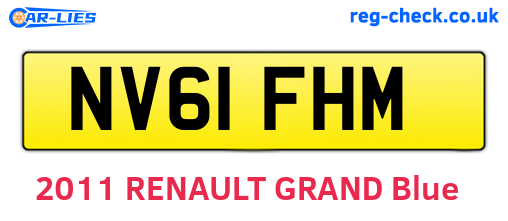 NV61FHM are the vehicle registration plates.