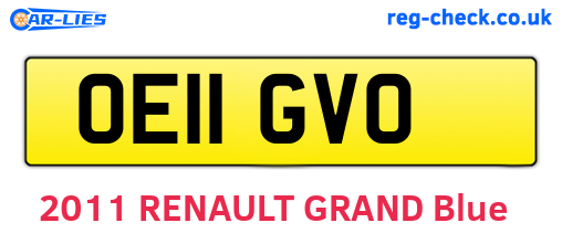 OE11GVO are the vehicle registration plates.