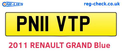 PN11VTP are the vehicle registration plates.
