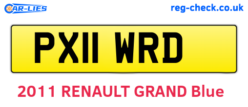 PX11WRD are the vehicle registration plates.