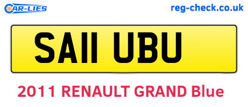SA11UBU are the vehicle registration plates.