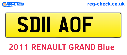 SD11AOF are the vehicle registration plates.