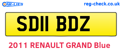 SD11BDZ are the vehicle registration plates.