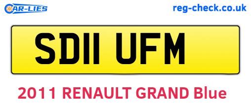 SD11UFM are the vehicle registration plates.