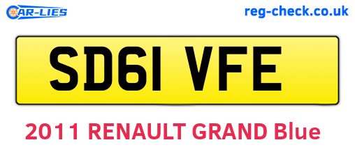 SD61VFE are the vehicle registration plates.
