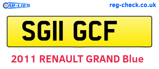 SG11GCF are the vehicle registration plates.