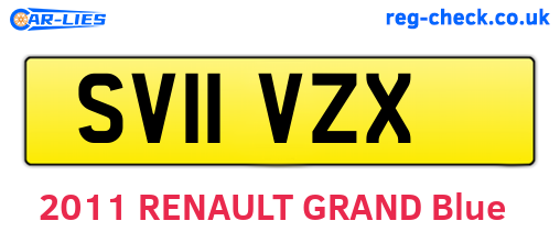 SV11VZX are the vehicle registration plates.