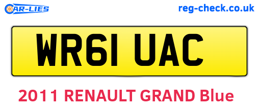 WR61UAC are the vehicle registration plates.