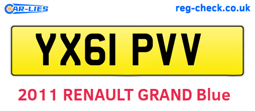 YX61PVV are the vehicle registration plates.
