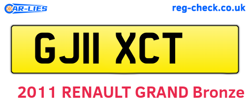 GJ11XCT are the vehicle registration plates.