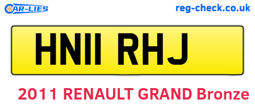 HN11RHJ are the vehicle registration plates.