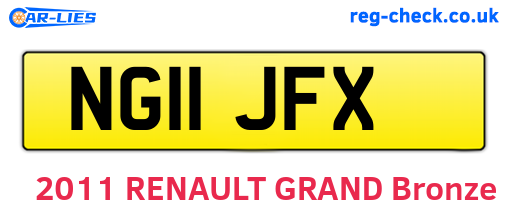 NG11JFX are the vehicle registration plates.