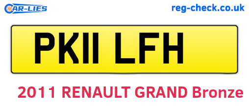 PK11LFH are the vehicle registration plates.