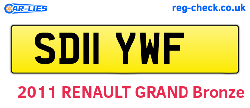 SD11YWF are the vehicle registration plates.