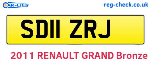 SD11ZRJ are the vehicle registration plates.