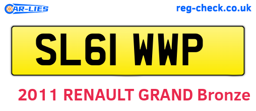 SL61WWP are the vehicle registration plates.