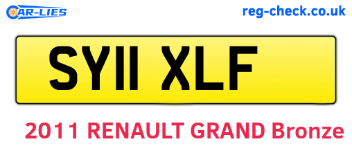 SY11XLF are the vehicle registration plates.
