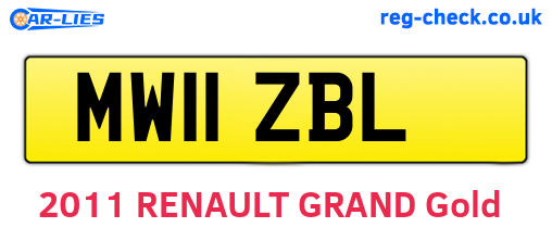 MW11ZBL are the vehicle registration plates.