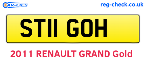 ST11GOH are the vehicle registration plates.