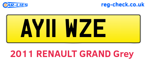 AY11WZE are the vehicle registration plates.