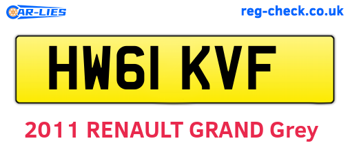 HW61KVF are the vehicle registration plates.