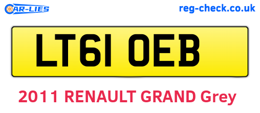 LT61OEB are the vehicle registration plates.