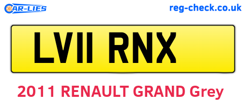 LV11RNX are the vehicle registration plates.