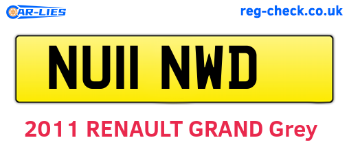 NU11NWD are the vehicle registration plates.