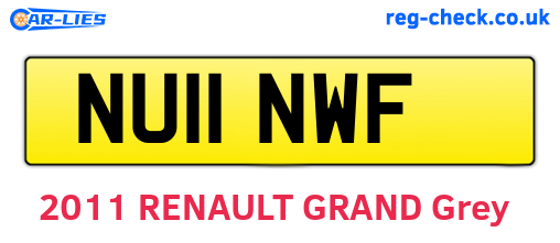 NU11NWF are the vehicle registration plates.
