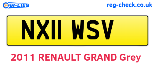 NX11WSV are the vehicle registration plates.