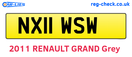 NX11WSW are the vehicle registration plates.