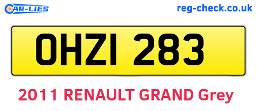 OHZ1283 are the vehicle registration plates.