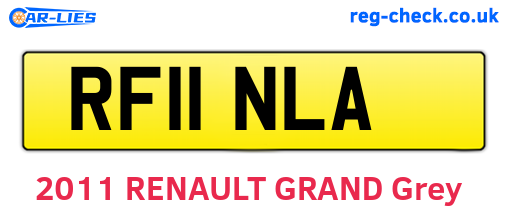 RF11NLA are the vehicle registration plates.