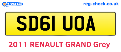 SD61UOA are the vehicle registration plates.
