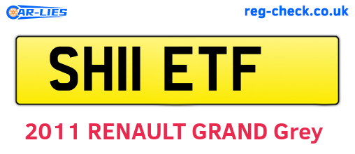 SH11ETF are the vehicle registration plates.