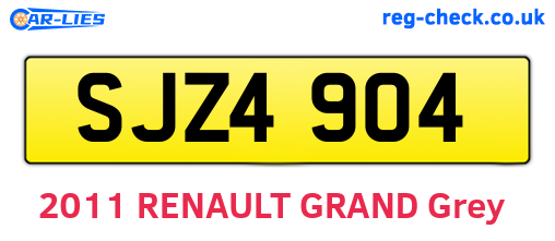 SJZ4904 are the vehicle registration plates.
