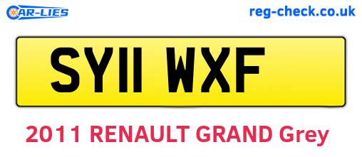 SY11WXF are the vehicle registration plates.
