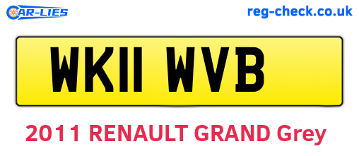 WK11WVB are the vehicle registration plates.