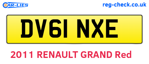 DV61NXE are the vehicle registration plates.