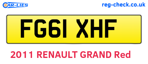 FG61XHF are the vehicle registration plates.